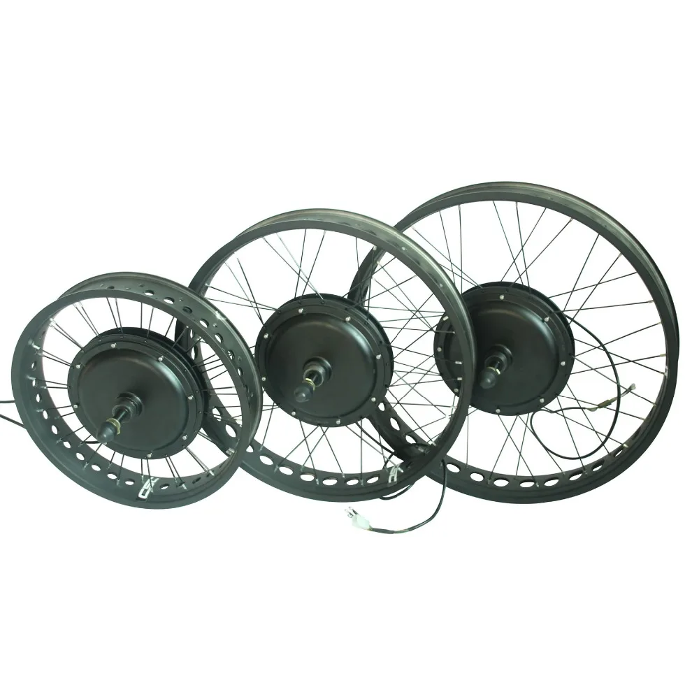 Best Electric snow bicycle Conversion Kit 20 24 26 inch 4.0 Tyre 48v 500W Fat bike motor front or rear wheel 4 color for ebike 1