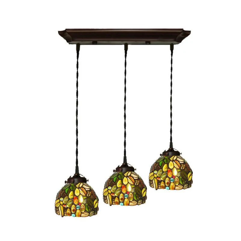 

Vintage Dining Light Lamp Garden Stained Glass Dragon fly Pendants Light Hanging Pendante Led 220V 110V For Dining Room Tabletop