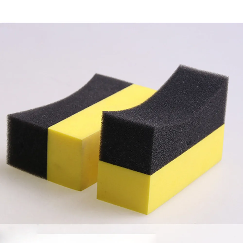 2 pc Universal convenient waxing sponge UShape Car Tire Waxing Polishing Compound Washing Sponge Ideal for car cleaning#8