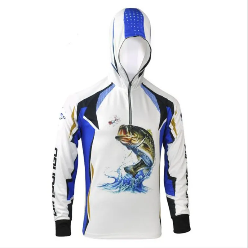 Новые наружные спортивные мужские дышащая одежда для рыбалки быстросохнущие анти УФ 40+ анти-Москит с длинным рукавом с капюшоном женские рубашки для рыбалки - Цвет: Hoodie 01