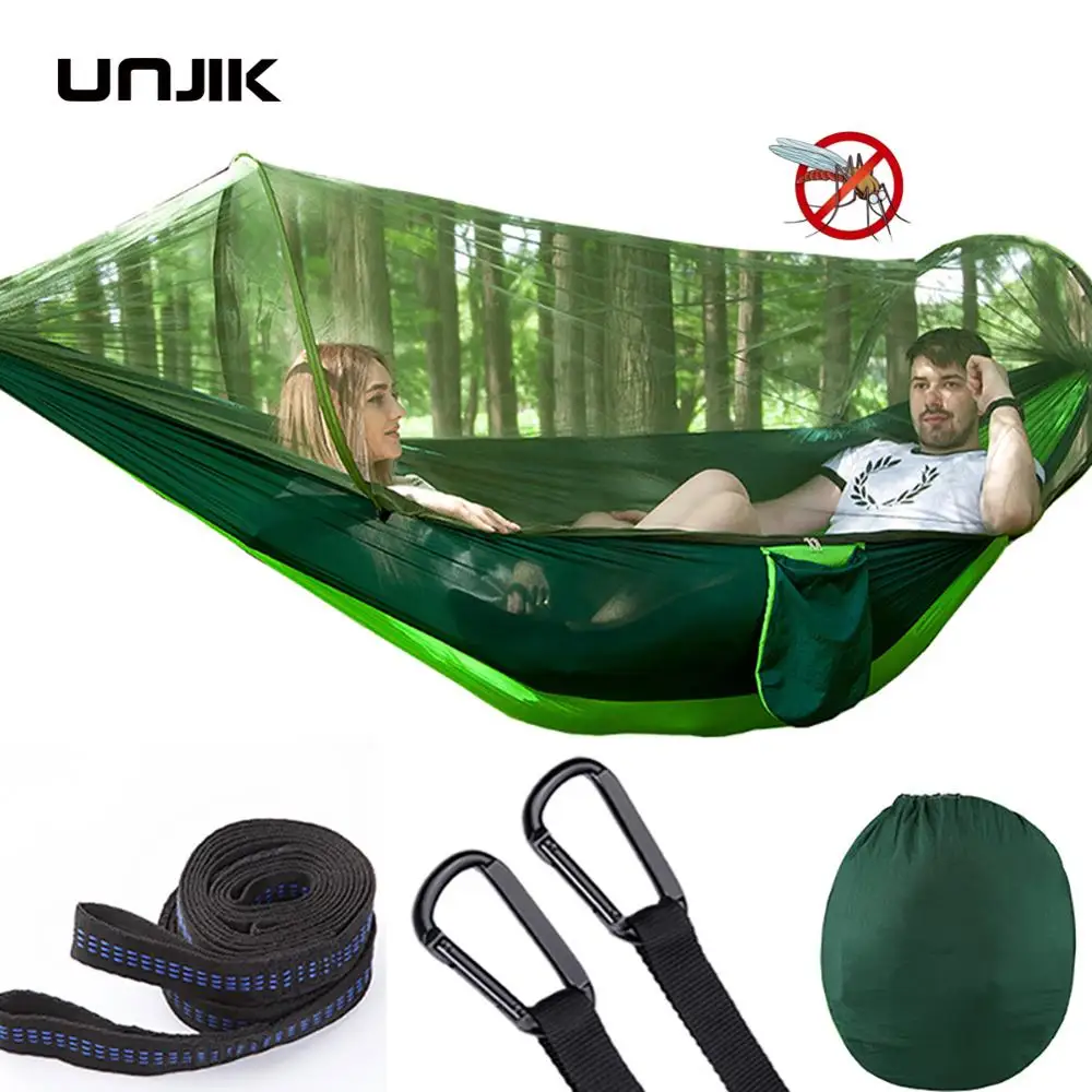 Automatic unfolding Outdoor Camping Hammock with Mosquito Net Parachute Hammocks Beds Hanging Swing Sleeping Bed Tree Tent Automatic unfolding Outdoor Camping Hammock with Mosquito Net Parachute Hammocks Beds Hanging Swing Sleeping Bed Tree Tent