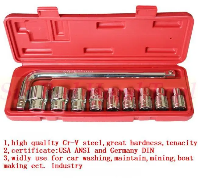 BESTIR taiwan made CRV steel 1/2 socket 6pt tools set Trucking