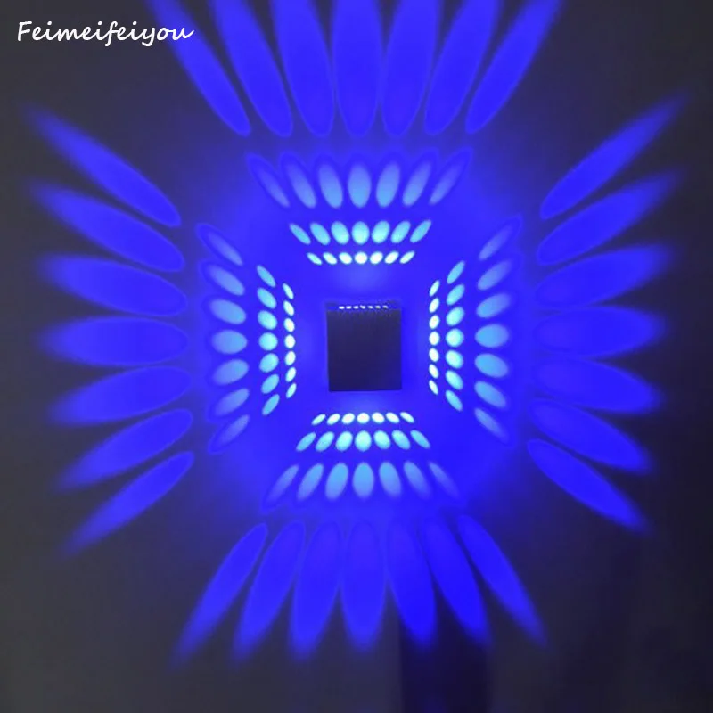 

Feimefeiyou LED 3W Aluminum Square Wall Lamps Best For Aisle Bedroom Corridor Porch Background Light Luminous Efficiency Lamps