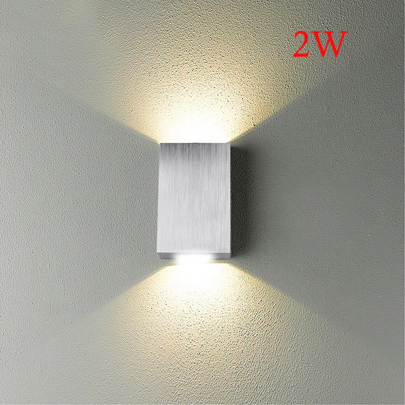 2 Вт 4 Вт 6 Вт 8 Вт Крытый светодиодный настенный светильник AC100V/220 В алюминиевый декоративный настенный светильник для спальни светодиодный настенный светильник и наружное украшение