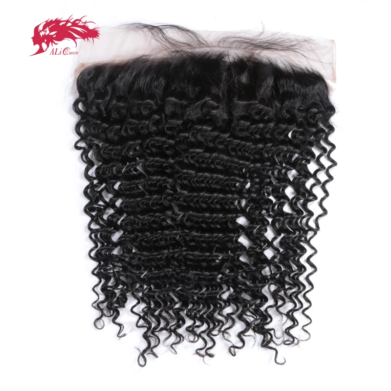 Ali Queen Hair Products Deep Wave Remy Brazilian Hair Natural Color 8\