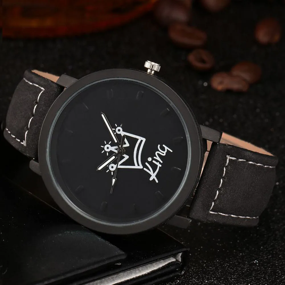 King Queen Leather Watches Women Lovers Quartz Watch Men Brand Luxury Wristwatch Female Male Quartz Lover`s Watches NGD88 King Queen Leather Watches Women Lovers Quartz Watch Men Brand Luxury Wristwatch Female Male Quartz Lover`s Watches NGD88