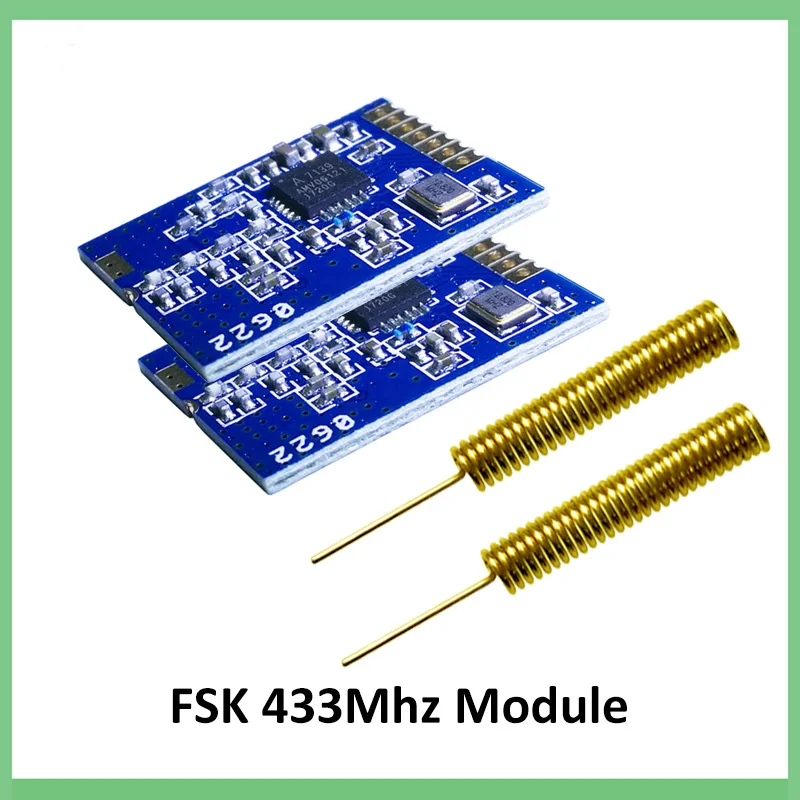 

2pcs PM7139 Low power consumption ISM frequency band wireless transceiver chip Support for FSK/GFSK module + 433MHz antenna