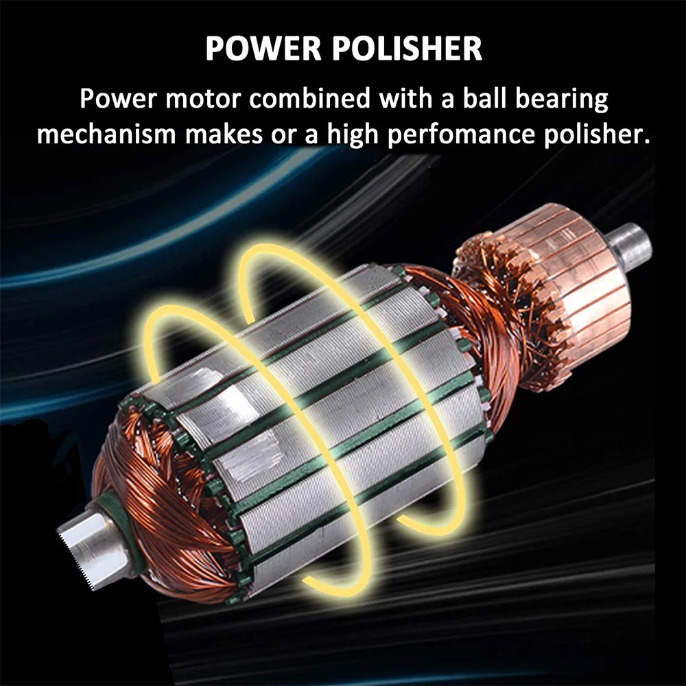 US $55.90 18v Cordless Car Polisher Machine 10 Inch Rechargeable Automotive Polishing Waxing Machine Tool Grinder With 9 Bonnets