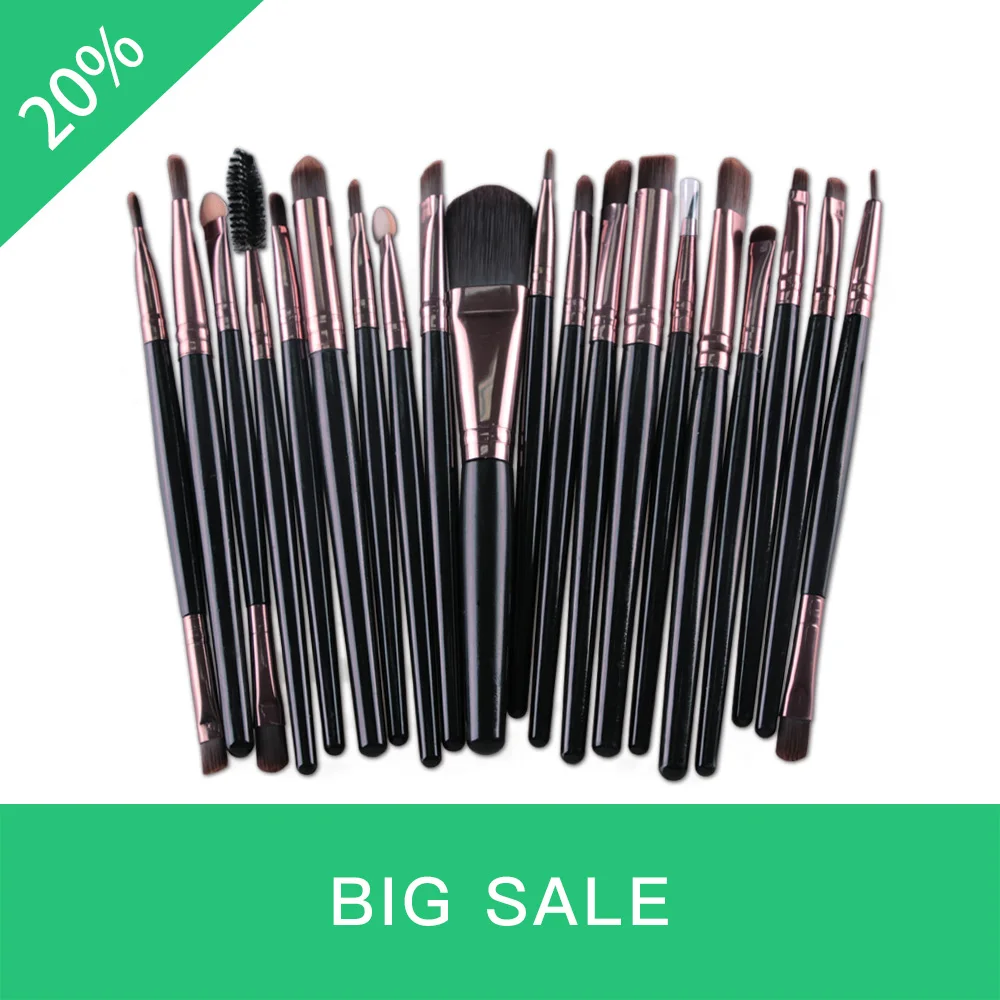 

MAANGE Professional 20Pcs Makeup Brushes Set Powder Foundation Eyeshadow Make Up Brushes Cosmetics Soft Synthetic Hair