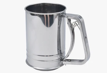 

Stainless steel hand pressure flour sifter cake tool