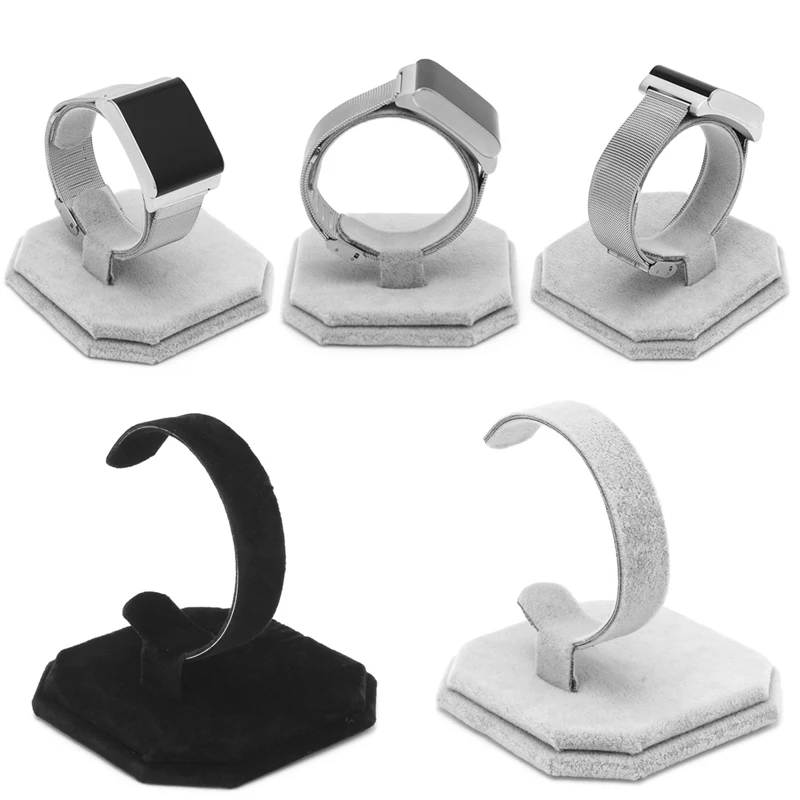 

Velvet C Type Design Jewelry Bracelet Bangle Watch Display Rack Stand Holder New