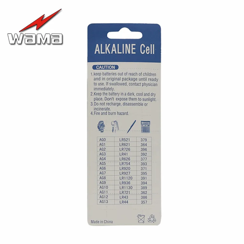 10x Wama AG6 LR920 371 370 1 5 В Щелочная батарейка для монет оптовая продажа фабрика большая