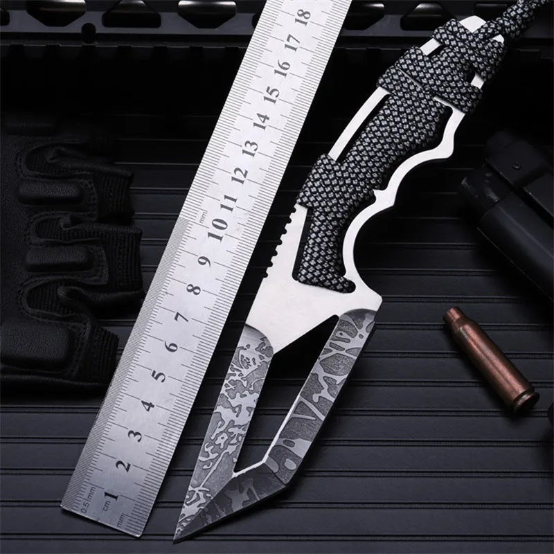 

Outdoor self-defense wild small straight knife knife sharp knife wilderness survival than zero 10 folding fruit knife tools