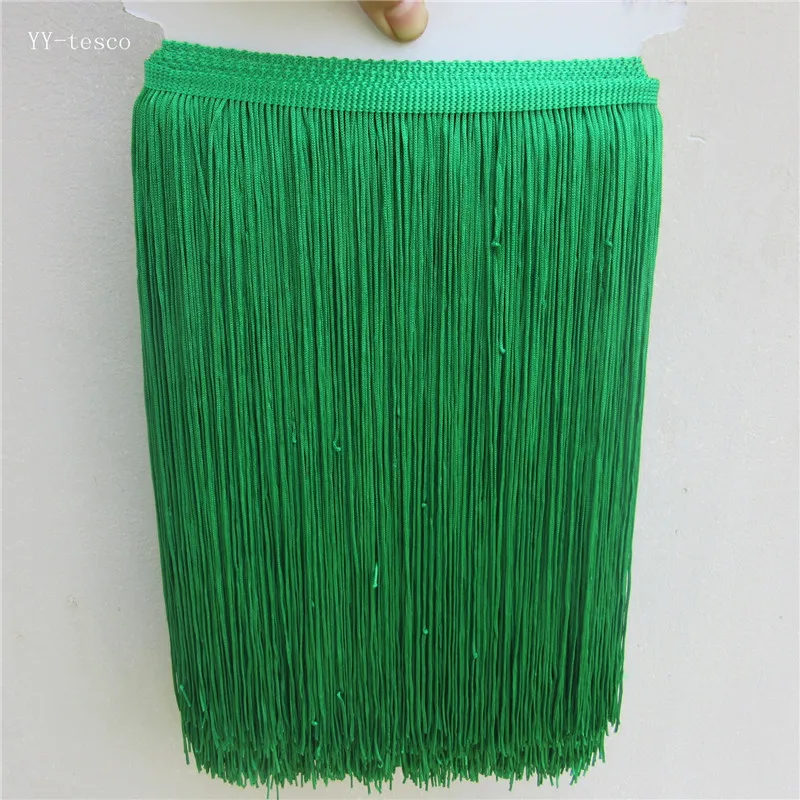 5 yard 30CM Long Light Yellow Polyester Fringe Trim African Tassel