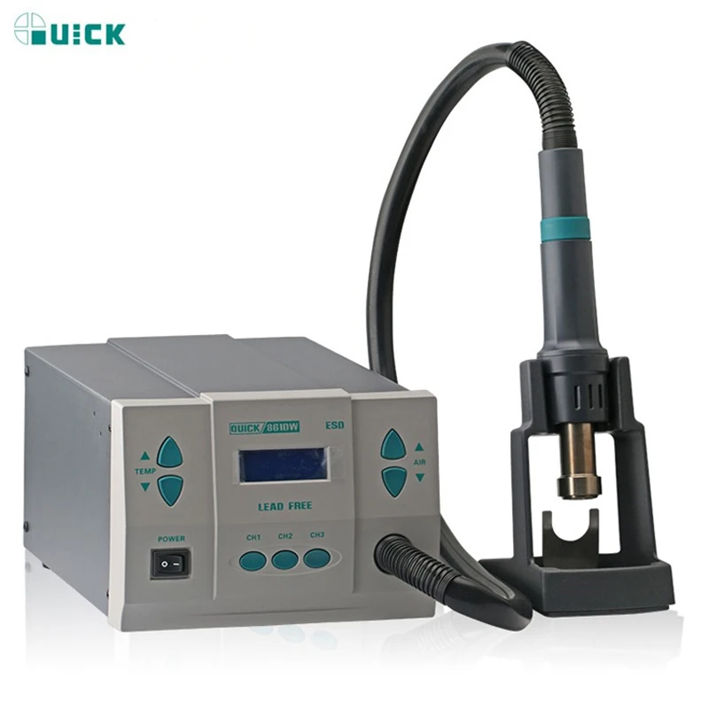 

QUICK861DW 1000W Heat Gun Desoldering Station Lead-free Hot Air Gun The Microcomputer Temperature Control Rework Station