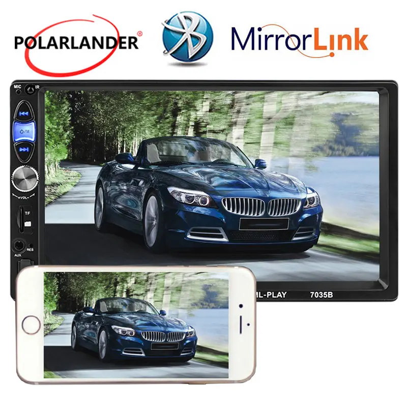2din Android Зеркало Ссылка автомобильный Радио " Мультимедиа MP5 плеер сабвуфер Авторадио Bluetooth Камера заднего вида магнитофон