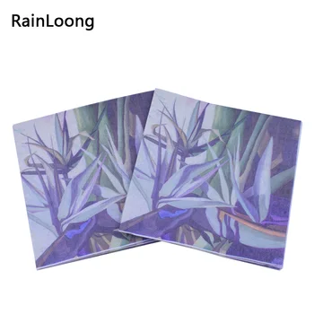 

[RainLoong] Printed Flower Paper Napkins Flower For Party Decoration Tissue Decoupage Servilleta 33*33cm 5packs (20pcs/pack)