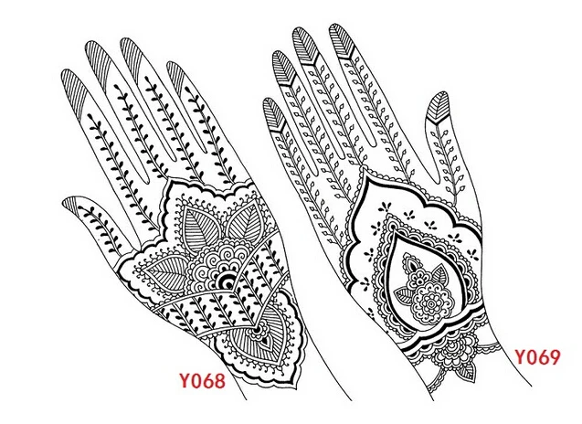 4pcs india henna tattoo stencil tattoo template in tattoo stencils