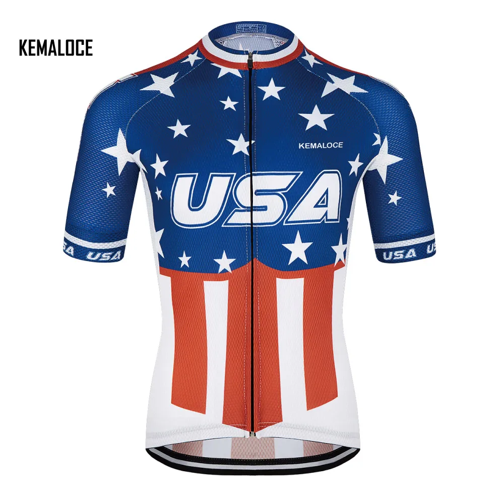 KEMALOCE USA international new pro team cycling jersey wear American ...