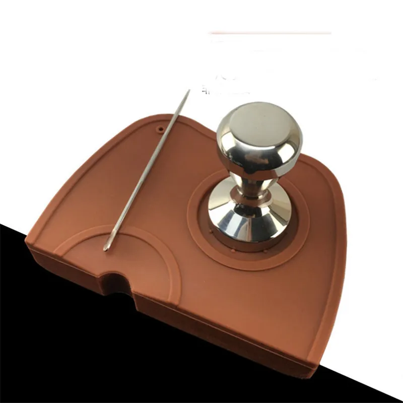 New S/M Silicone Coffee Tamper Mat Holder Espresso Maker Support Base Non Slip Flexible Corner Barista Home Tea Tools|Темперы для кофе|