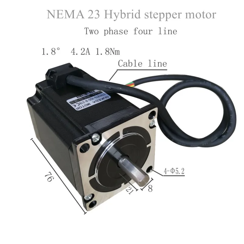 

NEMA 23 stepper motor 57mm body length 76mm and 82mm 2Nm high torque for CNC machine