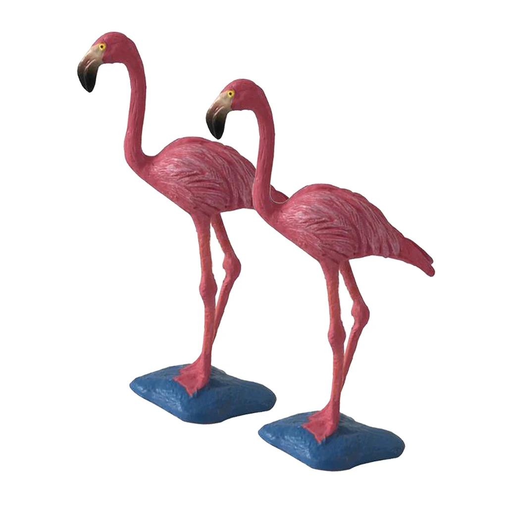 Red Flamingo Animal Models Toy Simulation Bird Figure Model Plastic Figurine 
