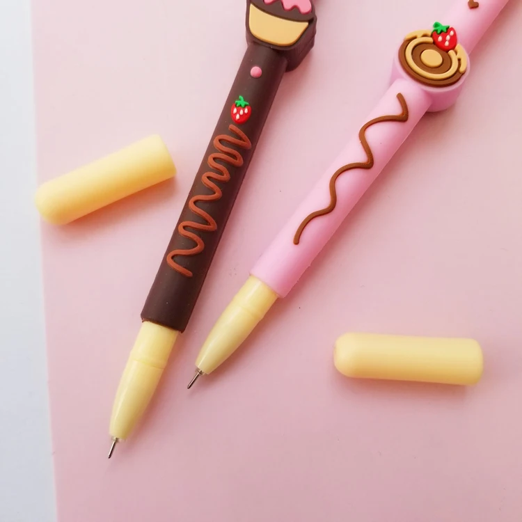 5 шт./компл. фрукты шоколадный бисквит шариковая ручка в форме цветка пера Kawaii Шариковая ручка, канцелярские принадлежности для офиса, школьные принадлежности