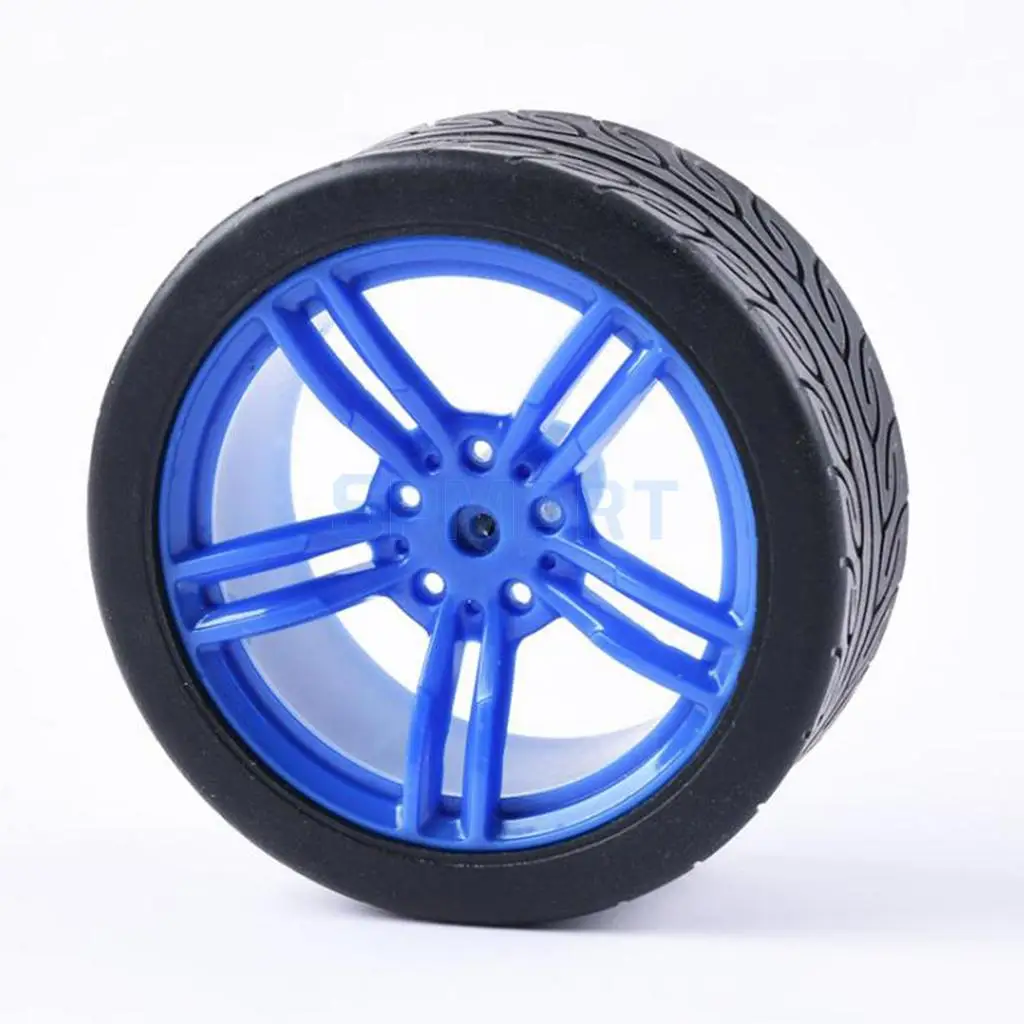 2pcs Rubber Tire TT Motor Car Wheel Smart Car Wheel for Robot Car RC Model Car Kids DIY Toy Car accessories