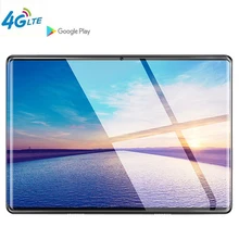 10,1 'tablet Google store Octa Core 6GB RAM 64 GB ROM 3G 4G LTE Android 9,0 Tablet GPS WIFI 1280 800 IPS Tablet Pad cáscara de cristal