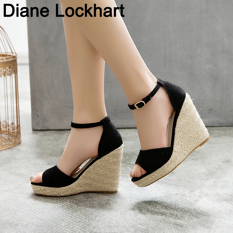

New Designer Wedges Sandals Woman Roman Sandals High Quality Summer Platform Shoes Female High Heels Peep-Toe zapatos mujer 42
