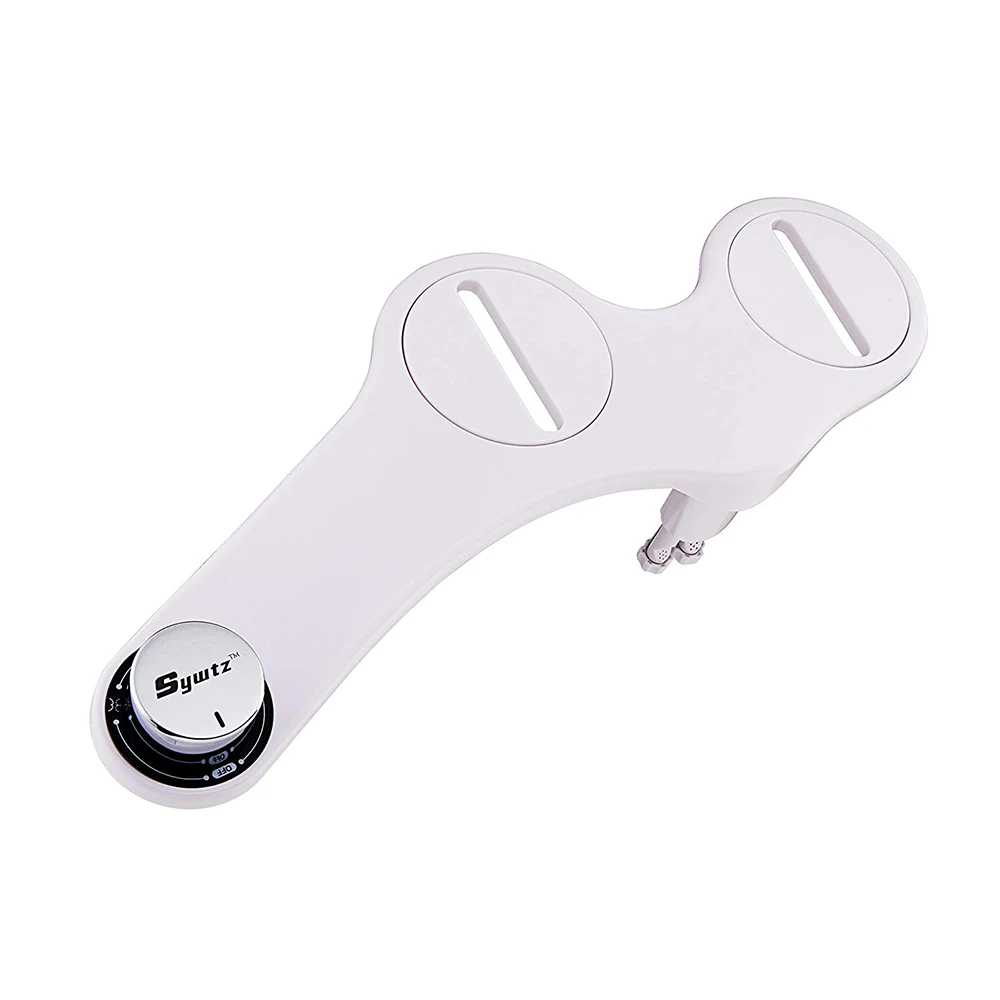 

Sywtz Non-Electric Bidet for Toilet with Dual Nozzle White Easy Installation