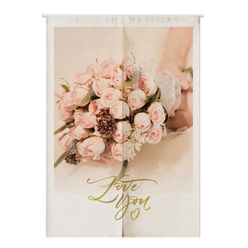 

2019 household products exquisite and good-looking Small Fresh Green Leaf Cotton Linen Curtain Curtain Home Curtain Half Curtain