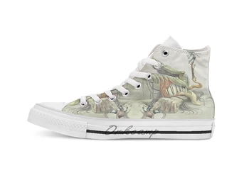 

Everyone Gets Bored Novelty Design breathable casual High Top lace-up Canvas shoes sneakers