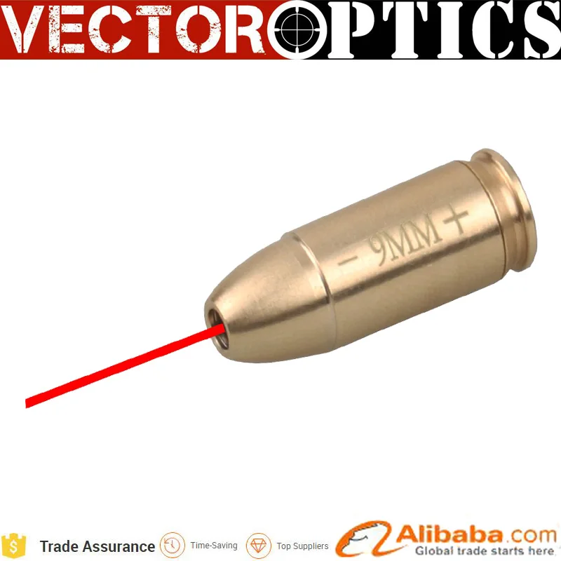 10 шт. TAC Вектор Оптика 9 мм картридж Стиль красный лазер Sighter/зрение/Boresighter комплект латунь w /Инструкция