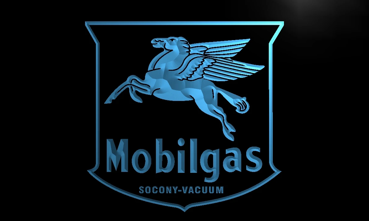 LG107- MOBIL-GAS-RD-PORCELAIN-светодиодный неоновый Световой знак с насосом | Дом и сад