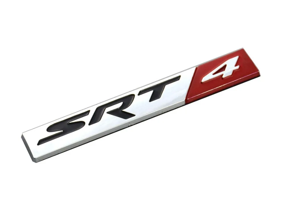1x хром SRT4 SRT 4 эмблема наклейка Замена для Mopar Chrysler (хром красный)|Наклейки на