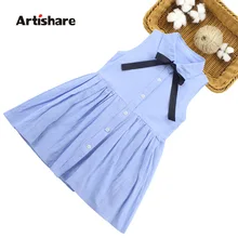 Платье для девочек платья без рукавов для девочек, летнее платье из мягкого хлопка для девочек Новинка года, Детский Школьный костюм для детей возрастом 6, 8, 10, 12, 13, 14 лет