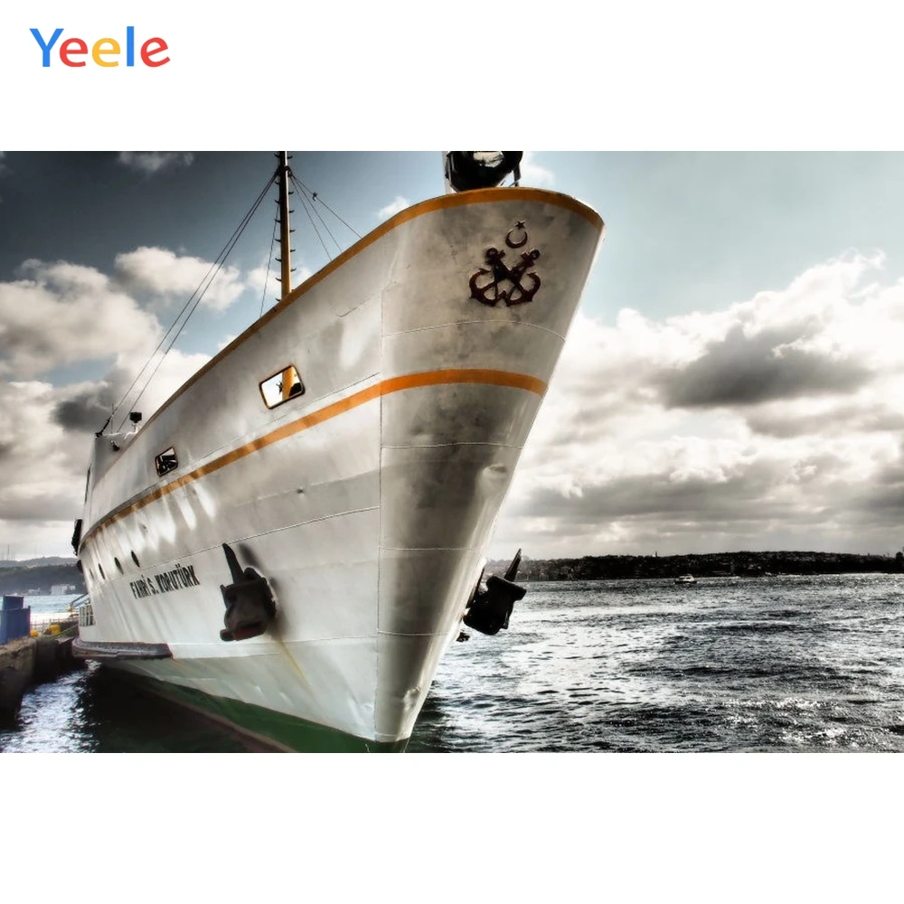 

Yeele Old Warship Photography Backdrops Ferry Soldier Portrait Seaside Scenery Boats Photographic Backgrounds For Photo Studio