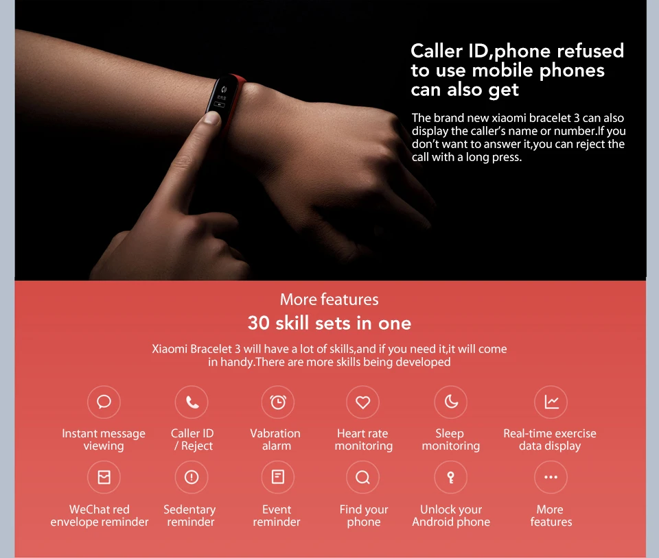 In Stock! Original Xiaomi Mi band 3 Xiomi Heart Rate Monitor Bluetooth 4.2 Xaomi Smart Sport Bracelet OLED Miband 3 Smartband  (10)
