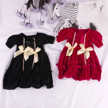 

Handmade Princess Dress Doll Clothes For 18 Inch Dolls Girl Doll Clothes And Accessories Red Black Color