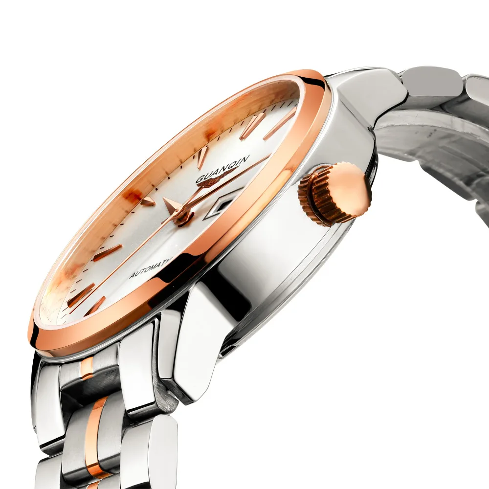 الرجال ووتش GUANQIN رجال كبار الساعات العلامة التجارية الفاخرة اليابان حركة ساعات آلية الفولاذ المقاوم للصدأ جلدية حزام المعصم الرجال ووتش GUANQIN رجال كبار الساعات العلامة التجارية الفاخرة اليابان حركة ساعات آلية الفولاذ المقاوم للصدأ جلدية حزام المعصم