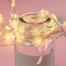 Рождественские украшения Горячая 10 светодиодов новогодняя елка; Снег хлопья светодиодные гирлянды Сказочный свет Рождественские вечерние дома Свадьба Сад Гирлянда