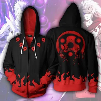 

Anime Naruto Hoodie 4th 7th Hokage Uzumaki Naruto Uchiha Sasuke Hatake Kakashi Ootutuki Zipper Coat Tops Thin Hoodies Sweatshirt