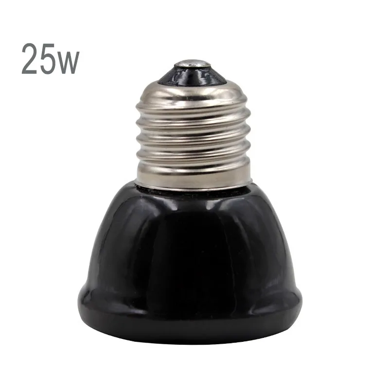 220V 25W 2 шт. 110 В 220 в ПЭТ мини-нагревательный светильник 25 Вт 50 Вт 75 Вт Инфракрасный Керамический Излучатель тепловая лампа черный для рептилий питомцев Брудер лампа - Цвет: 220V 25W