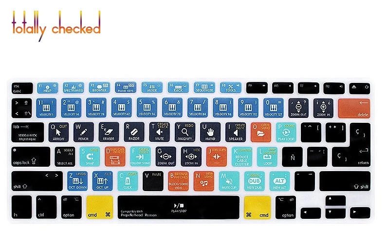 Propellerhead Reason Spanish Hotkey Function Silicone Keyboard Cover