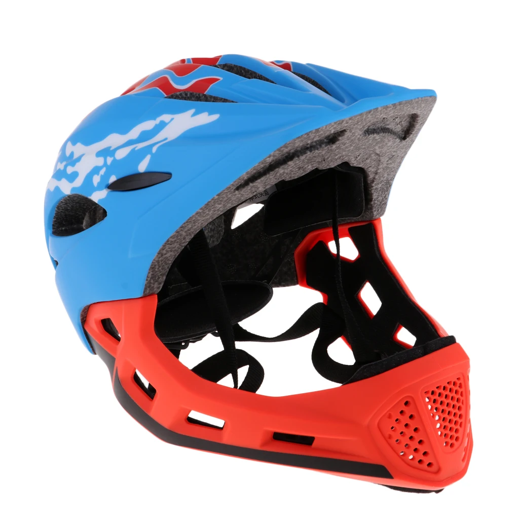 Full Covered Kid Helmet Balance Bike Children Full Face Helmet Cycling Motocross Outdoor Sports Downhill Skate Safety Helmet BMX
