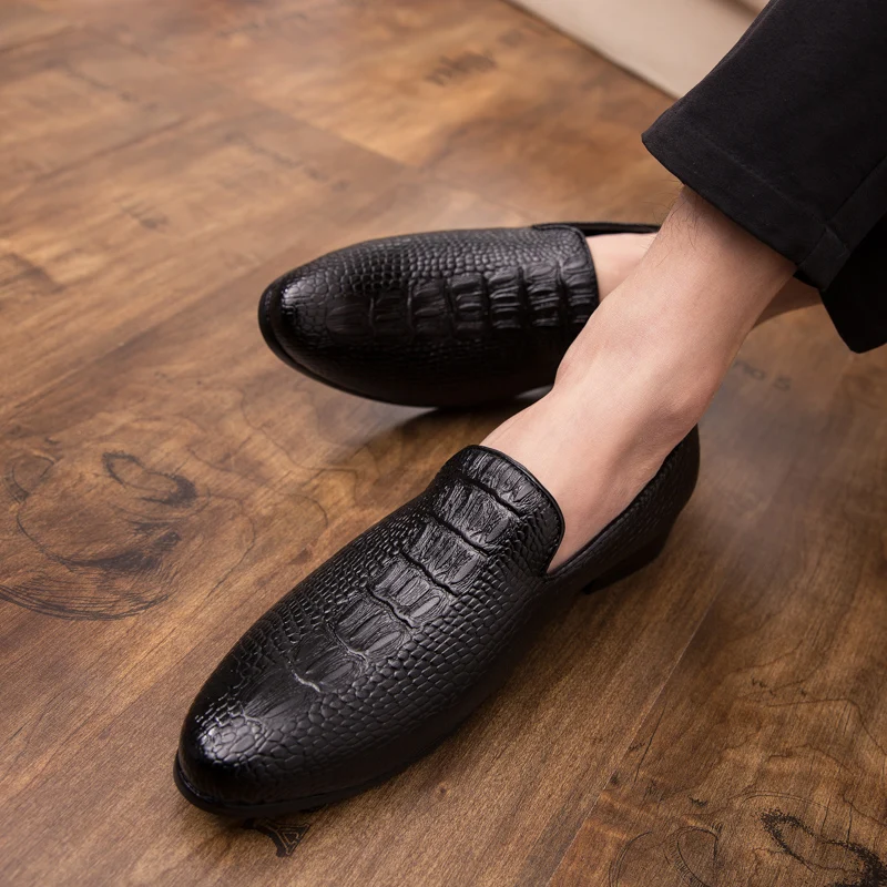designer snake skin leather shoes men fashion evening dress male footwear wedding crocodile pattern brogue oxford shoes for men (6)