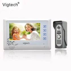 Vigtech 7 дюймов ЖК-дисплей Цвет телефон видео домофон Системы всепогодный Ночное видение Камера безопасности дома Бесплатная доставка