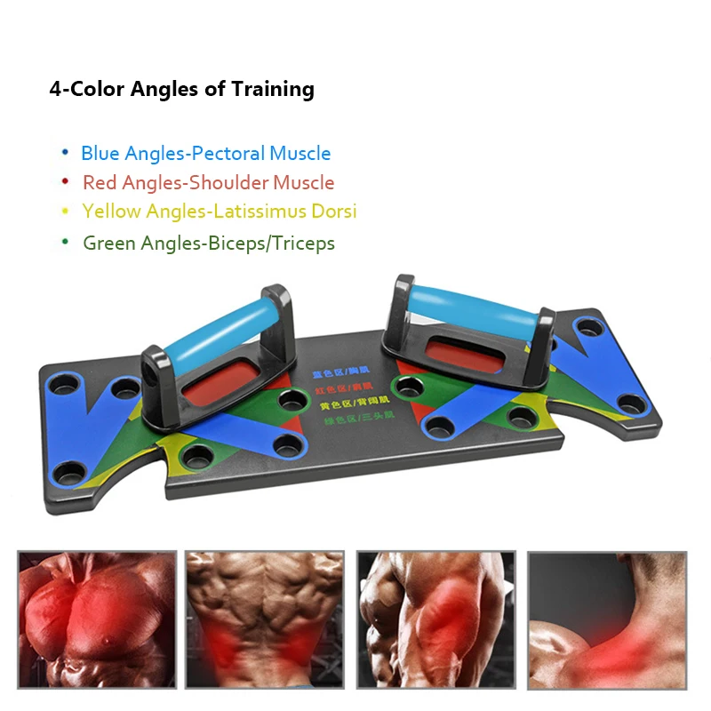 Пуш-ап обучающая система 9 в 1 стойка для фитнеса доска бицепс Трицепс плечо назад тренировка упражнения несколько углов пуш-ап подставки