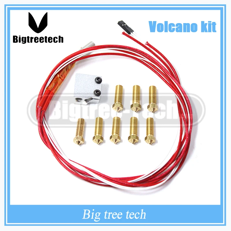 3D printer parts 3D Volcano hot end eruption pack kit /set heater block + nozzle pack for 1.75/3 mm 3D Volcano ki